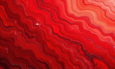 Vibrant red abstract waves create a dynamic and energetic background.