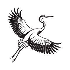  Heron vector art silhouette.