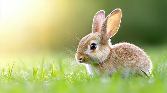 Rabbit in Green Grass