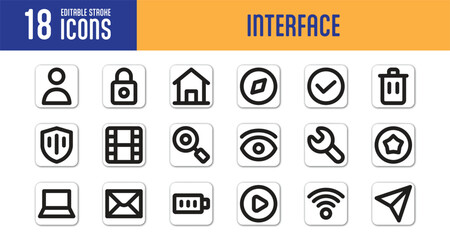 interface illustration set with modern style