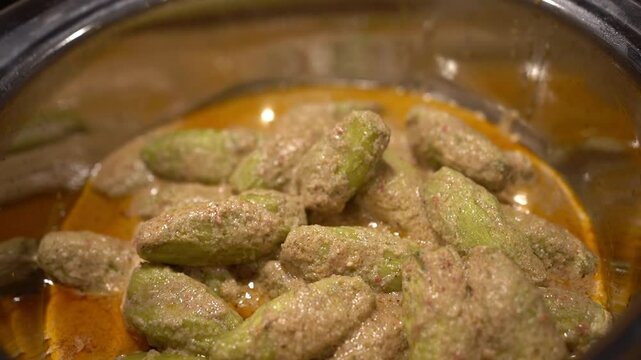 Potol dolma a Bengali food preparation with pointed gourd.