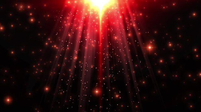 Red Godray x Sparkling Effect Background Material