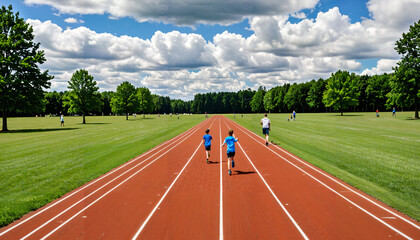 Obraz premium Le parcours de course en plein air