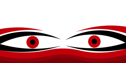 Vector red line background curve element with white space for text and message design, overlapping layers, vector eps10