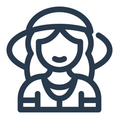 Caipira Girl with Pigtails and Headscarf Smiling