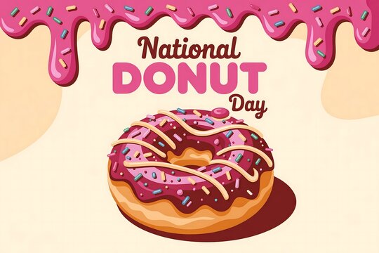 National donut day celebrate with delicious donuts and sweet treats for everyone to enjoy today