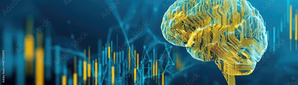 Aufkleber gold bull analysis psychology behind bubble and trend concept. abstract representation of artificial