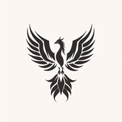 Obraz premium A striking black and white illustration of a bird in mid-flight, its elongated body and spread wings conveying power and transformation.