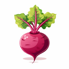 Perfect Vector Illustration of Beetroot — Fresh Organic Vegetable Icon for Food and Healthy Design