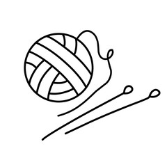 wool yarn icon vector