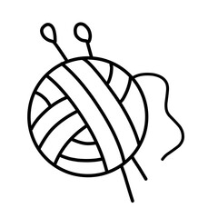 wool yarn icon vector