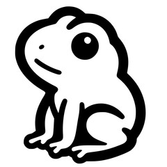 Cute frog silhouette