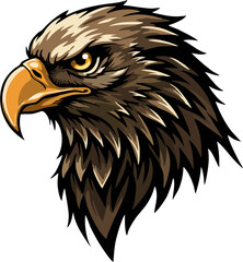 Eagle Head Sketch Vector in Vintage Hand-Drawn Style