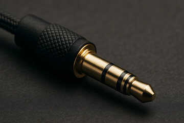 Close up macro look of a Audio Jack unbranded photography for magazine need