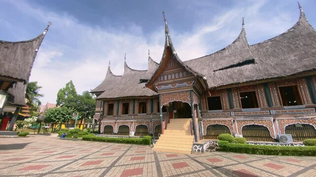 Rumah Gadang is a Minangkabau cultural house from West Sumatra Indonesia