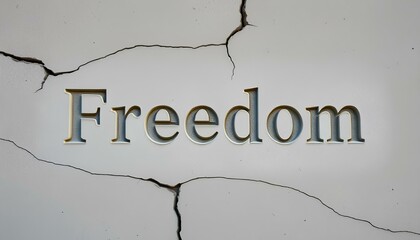 Cracked resilience, freedom under pressure, conceptual for International Day in Support