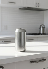 Aluminum can on kitchen counter (2)