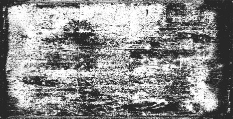 Grunge texture pattern frame. Black design border. Old paper vector illustration.