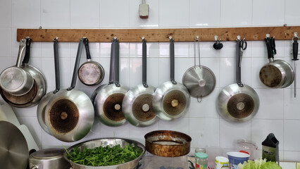 food making preparation greek deserts  pans for background