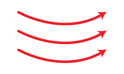 Long curved arrow icon vector. Blue long arrow vector. Long arrows icon. Long curved hand&nbsp;drawn&nbsp;arrow. Vector Illustration . EPS 10 .