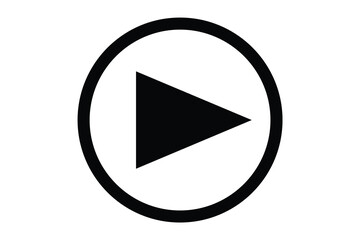 play button icon isolated on white background.