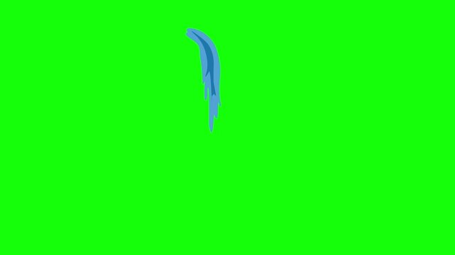 2d cartoon water liquid drop animation green screen background 4k