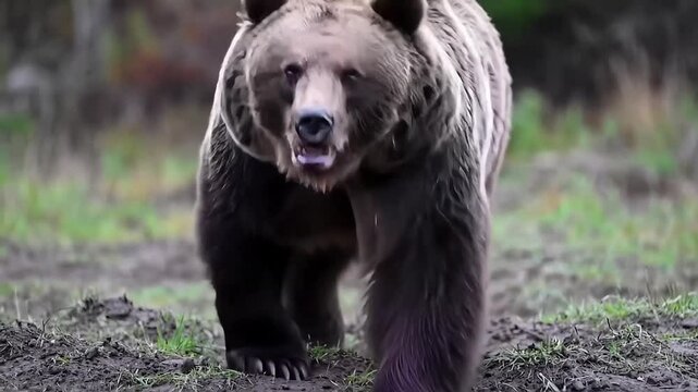 Bear Charges at Camera in Terrifying Roar &ndash; Dust Flying as Jaws Close to Darkness (Prey's POV Attack)