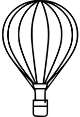 Fototapeta premium Hot air balloon outline ascending upward
