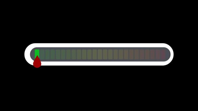 2d modern car speedo meter animation green screen 4k