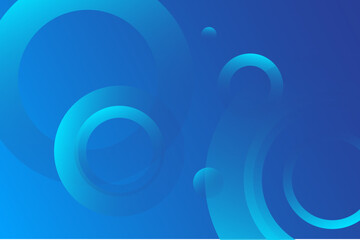 Minimal geometric blue background. Dynamic shape composition. Vector Eps10