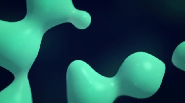 Soothing Organic Blob Animation Loop &ndash; Fluid Abstract Shapes Seamlessly Merging and Separating for Relaxing Visuals


