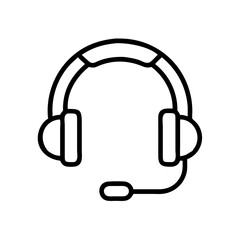 headphones icon on square internet button