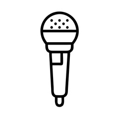 vector microphone icon on gray background