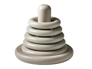 Stacking toy, white isolated background