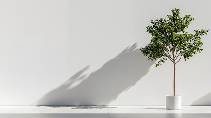 Tree Planted in White Pot
