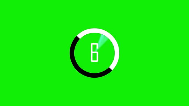 seconds countdown timer animation 4k green screen