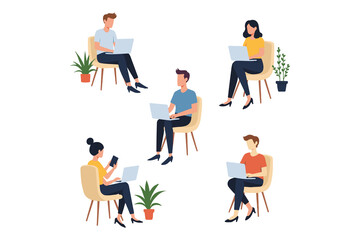business people set