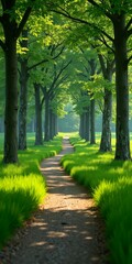 Beautiful path through the park