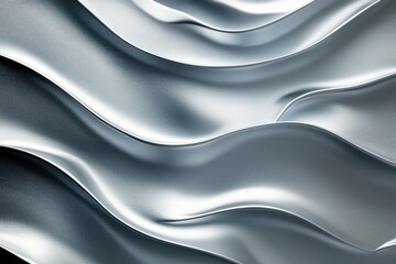 Obraz premium Soft metallic gradients add a sleek touch to the matte silver aluminum surface with fine details.