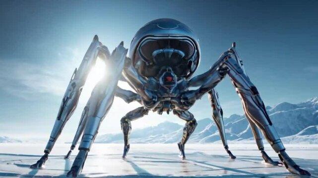 robot spider big, ai generative