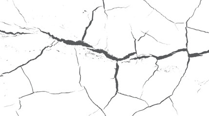 Fractured land crack texture illustration. Cracked sketch lines and aged wall surface. Best used for graphic design with vintage distressed effects and visuals.