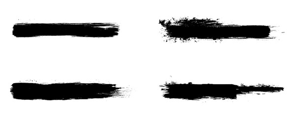 paint brush templates grunge dark black sketch. 