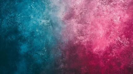 Fototapeta premium Vibrant, textured backdrop of deep teal and magenta.