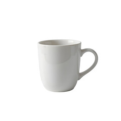 Modern White Coffee Mug Isolated