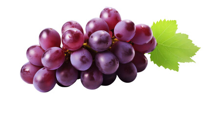 Fresh Whole Grape with Smooth Skin Isolated on White Background