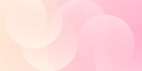 Minimalist banner background, pastel colorful, pink and yellow gradations. Circle effect style geometric, abstract background.