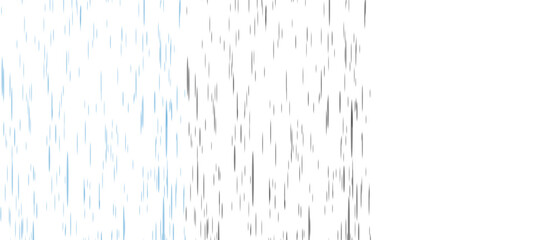 Abstract black, blue and white vertical streaks resembling falling rain. Transparent PNG for digital art, web design, and creative projects. Adds dynamic. Rain showers PNG. Vector.