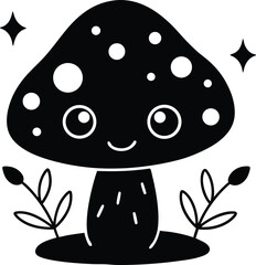 vector illustration of mushrooms