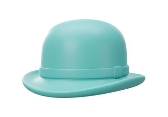 Fototapeta premium bowler hat blue icon 3d render isolated on white