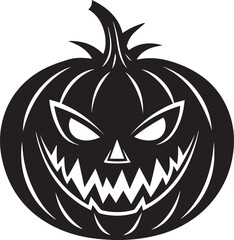 Naklejka premium halloween pumpkin silhouette vector icon, halloween pumpkin clipart, pumpkin illustration